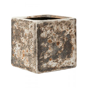 Baq Lava Cube Relic Rust Metal vazonas