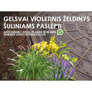 Gėlyno dizainas šulinių dangčiams uždengti ir 45 min. (video) konsultacija